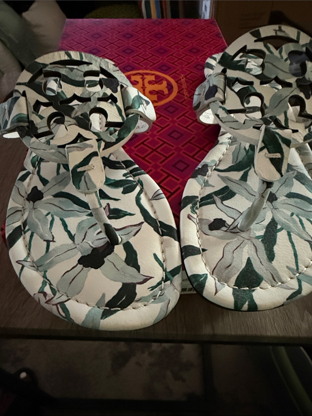Tory Burch Ivory Desert Bloom Miller Sandal
